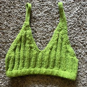 Green C this rocheted Top